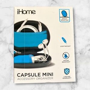 iHome Capsule Mini Accessory Organizer, a compact, hard-shell case new